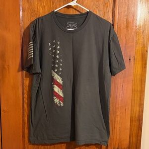 Grunt Style Charcoal T-Shirt with Patriotic Graphic XL